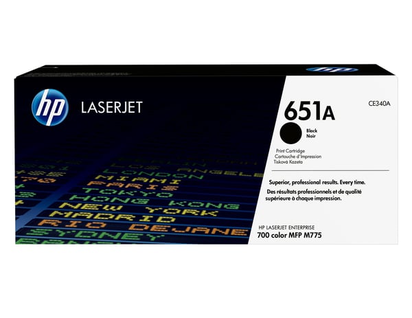 HP 651A, alkuperäinen musta LaserJet-värikasetti