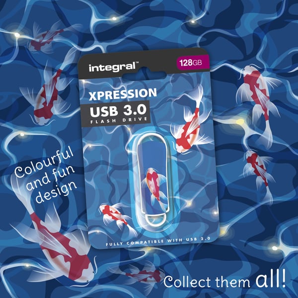 Integral INFD128GBXPRFISH3.0 USB-muisti 128 GB 3.2 Gen 1 (3.1 Gen 1)