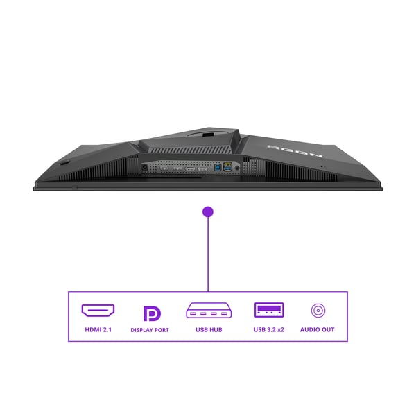 AOC AGON PRO AG276QZD2 platta pc-skärmar 67,3 cm (26.5") 2560 x 1440 pixlar Quad HD QD-OLED Svart, Grå