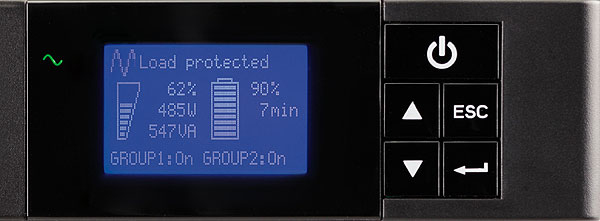Eaton 5P1550IR UPS-enhed Interaktivt indgangsstik 1,55 kVA 1100 W 6 AC stikkontakt(er)
