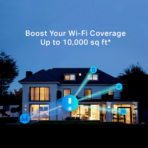 TP-Link AC1750 Wi-Fi Nätverksrepeater Vit 10, 100, 1000 Mbit/s