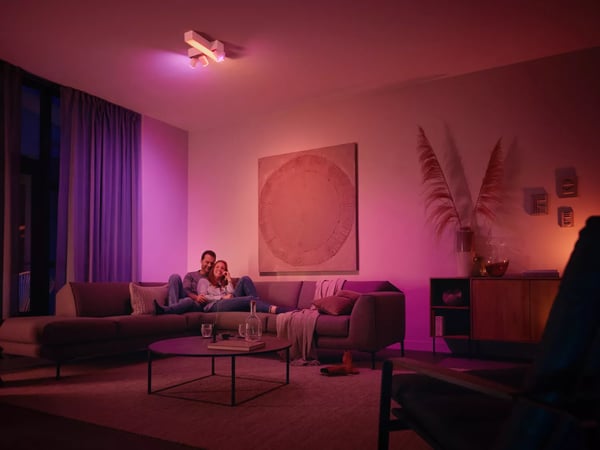 Philips Hue White and Color ambiance Centris loftslampe med 3 spots