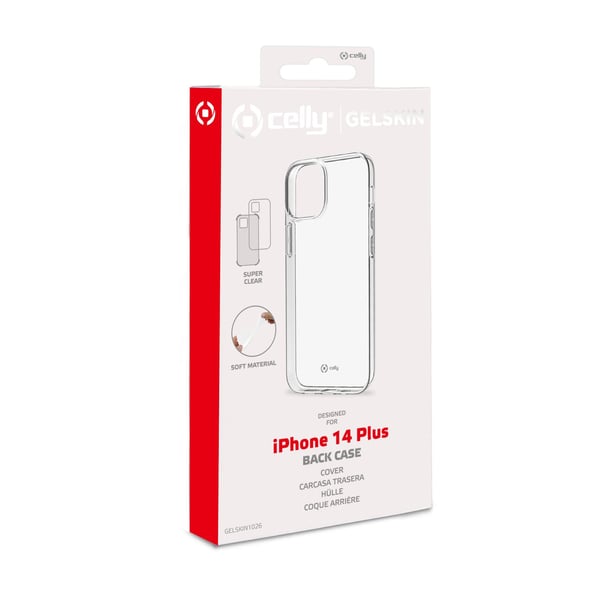 Celly Gelskin mobiltelefonfodral 17 cm (6.7") Mobilskal Transparent