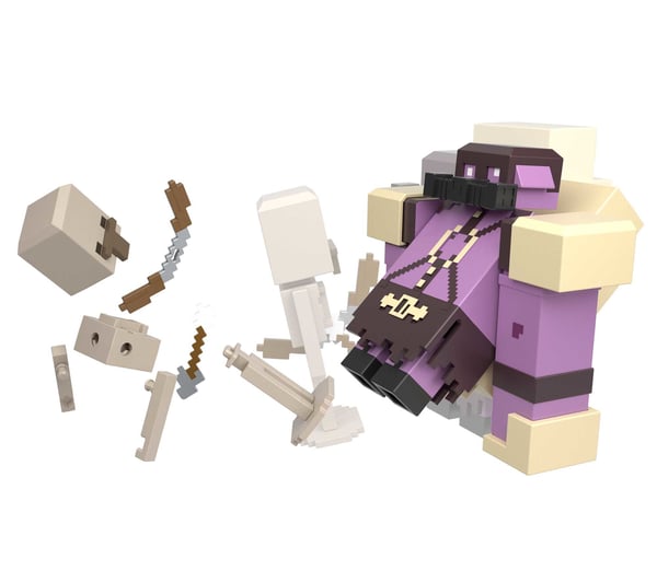 Minecraft LEGENDS PIGMADILLO VS SKELETON Figures