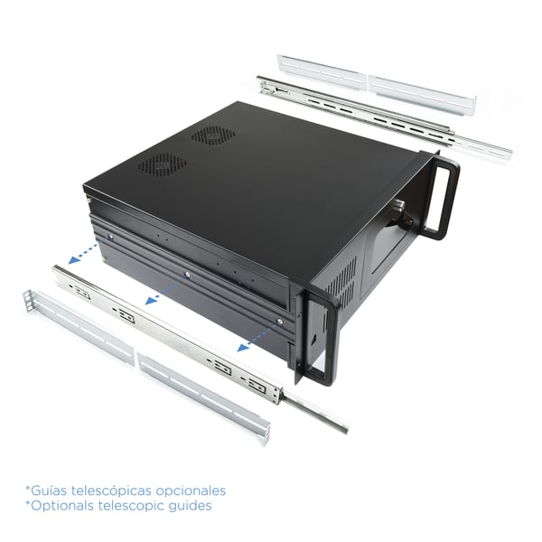 TooQ RACK-406N-USB3 stativ 4U Vægmonteret stativ Sort
