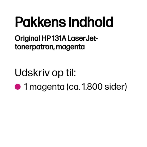HP Original 131A LaserJet-tonerpatron, magenta