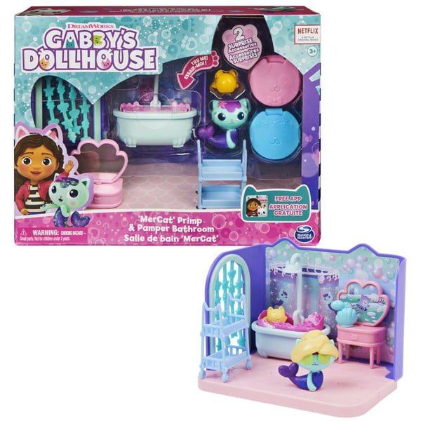 Gabby's Dollhouse 6062036 tilbehør til dukkehus Badeværelse i dukkehus