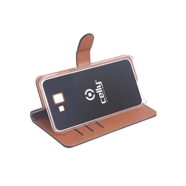 Celly Wally mobiltelefon etui 15,2 cm (6") Folie Sort, Brun
