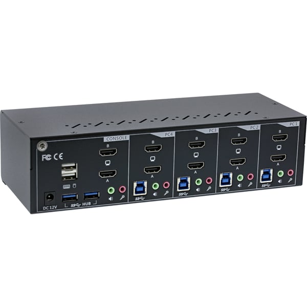 InLine 62654I KVM-switchar Svart, Grå