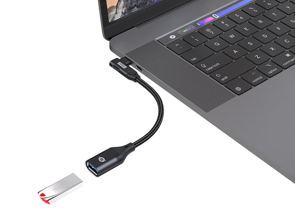 Conceptronic ABBY19B kabel kønsskifter USB-C USB-A Sort