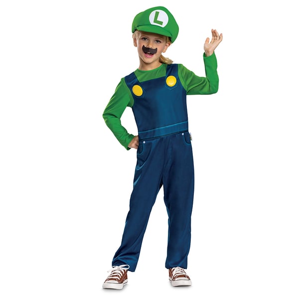 Disguise Mario Bros Luigi Smart kostume Barn Unisex Spil