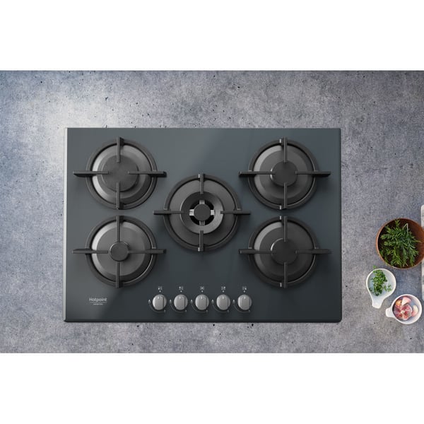 Hotpoint HAGD 72S/MR Spejl Indbygget 73 cm Gaskomfur 5 zone(s)