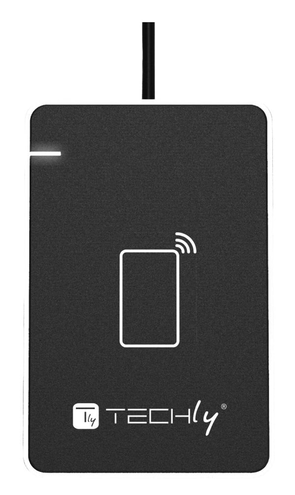 Techly I-CARD CAM-CIE RFID-läsare USB Svart, Silver