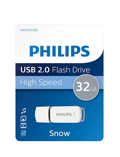 Philips FM32FD70B USB-muisti 32 GB USB A-tyyppi 2.0 Valkoinen