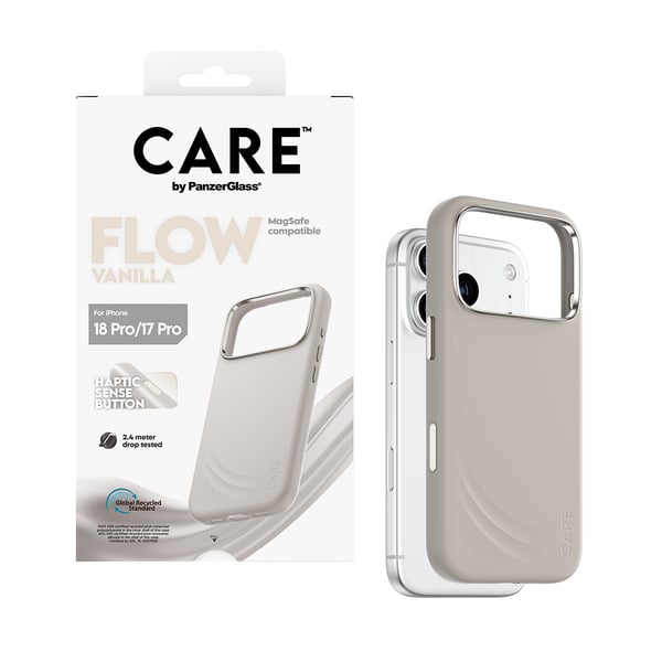 PanzerGlass CARE™ by ® Flow Case Vanilla m. MagSafe iPhone 18 Pro | 17 Pro