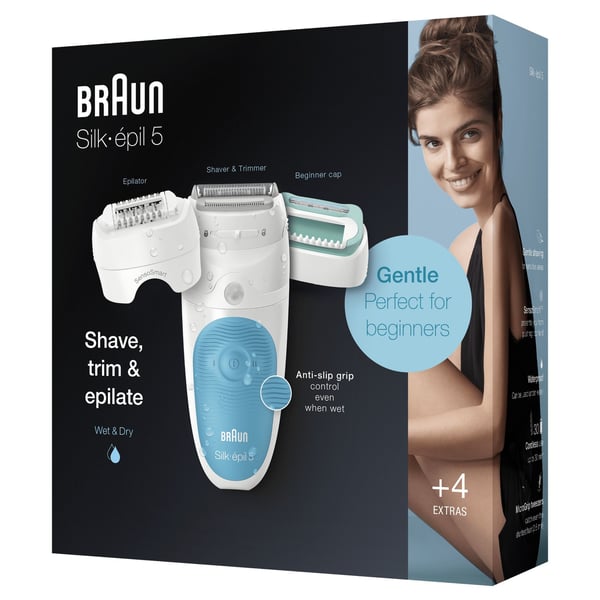 Braun Silk-épil 5 81706331 epilatorer 28 pincetter Vit, Turkos