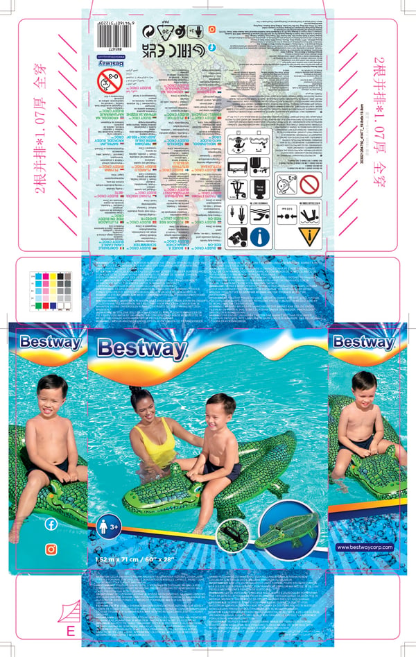 Bestway 41477 pool- och badmadrass Grön Mönstrad Sittbadleksak