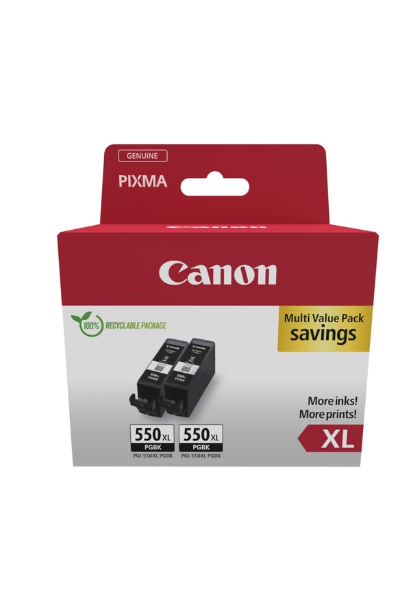 Canon 6431B010 mustekasetti 2 kpl Alkuperäinen Musta