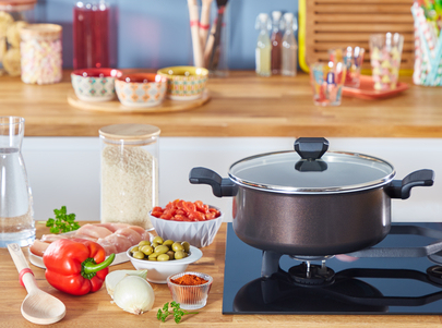 Tefal Easy Cook & Clean B5544602 kasari Pyöreä Musta, Ruskea