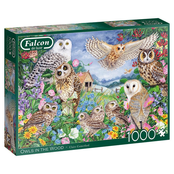 Falcon de luxe Owls in the Wood 1000 pcs Puslespil 1000 stk Dyrelivet
