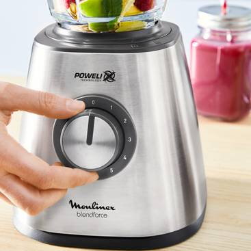 Moulinex LM439D10 tehosekoitin 1,25 L Pöydällä pidettävä tehosekoitin 800 W Ruostumaton teräs