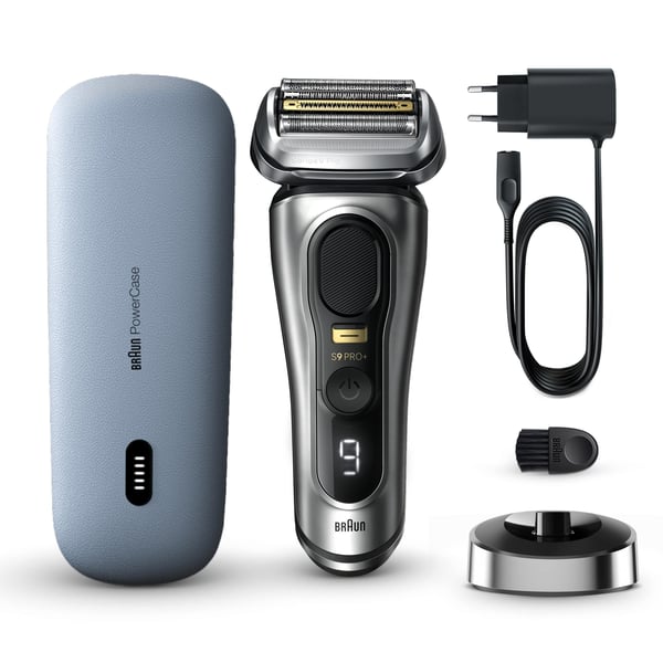 Braun Series 9 9527s Teräverkollinen parranajokone Trimmeri Musta, Hopea