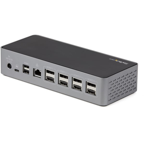 StarTech.com USB-C Dock, 4K 60Hz Quad Monitor DisplayPort & HDMI, Universell USB C Dockingstation med