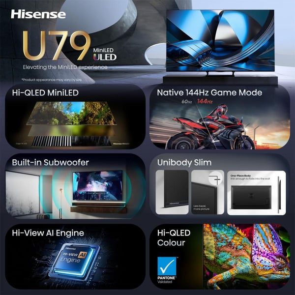 Hisense 50U79SE TV 127 cm (50") 4K Ultra HD Smart TV Wi-Fi Sort