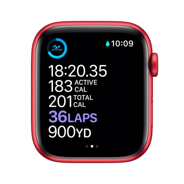 Apple Watch Series 6 OLED 44 mm Digital 368 x 448 pixel Berøringsskærm Rød Wi-Fi GPS (satellit)