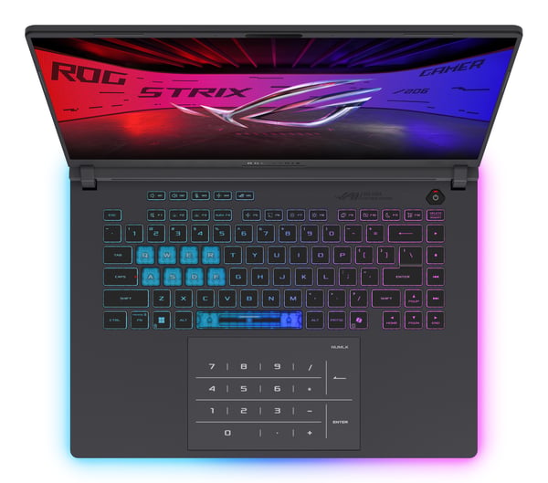 ASUS ROG Strix G16 G615LM-DRTS308W kannettava tietokone Intel Core Ultra 9 290HX Plus 40,6 cm (16") WQXGA 32 GB DDR5-SDRAM 1 TB SSD NVIDIA GeForce RTX 5060 Wi-Fi 7 (802.11be) Windows 11 Home Musta, Harmaa