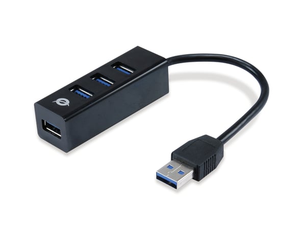 Conceptronic HUBBIES04B gränssnittshubbar USB 3.2 Gen 1 (3.1 Gen 1) Type-A 5000 Mbit/s Svart