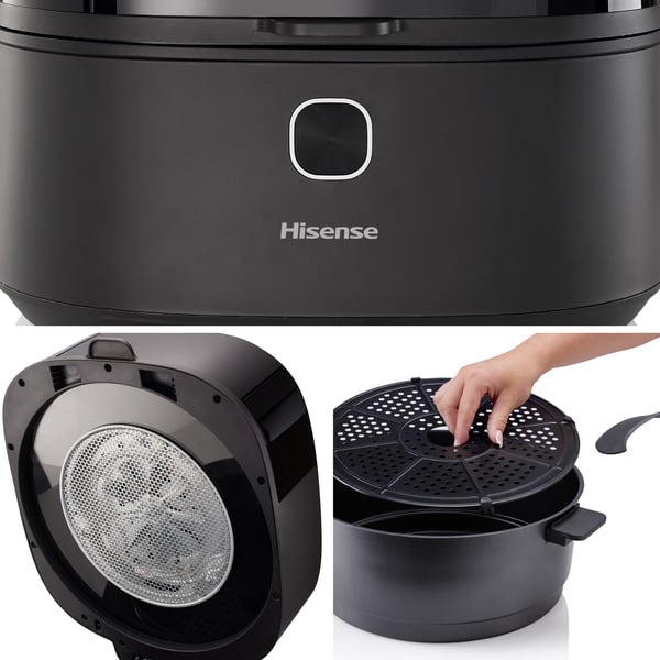 Hisense HAF1350DR Yksi 6,7 L Erillinen 1350 W Kuumakiertoilmakypsennin Musta