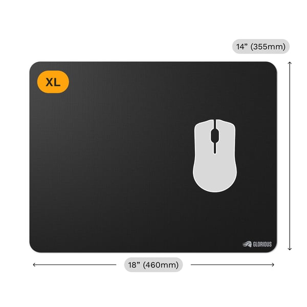 Glorious Gaming GLO-MP2-CLTH-EGL-XL-BLK musemåtte Gaming musemåtte Sort
