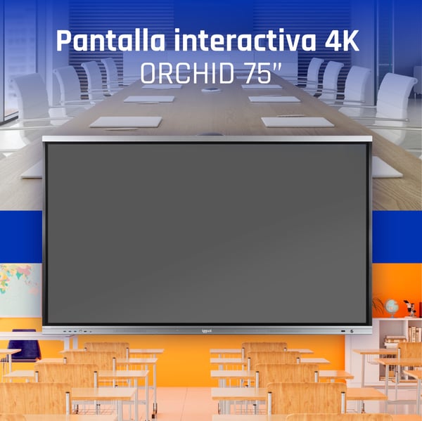 iggual Orchid 75" Interaktiv plattskärm 190,5 cm (75") LED Wi-Fi 400 cd/m² 4K Ultra HD Svart Pekskärm Inbyggd processor Android