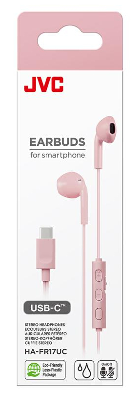JVC HA-FR17UC Kuulokkeet Langallinen In-ear Puhelut/Musiikki USB Type-C Vaaleanpunainen