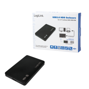 LogiLink UA0256 Hölje för lagringsenheter HDD-hölje Svart 2.5"