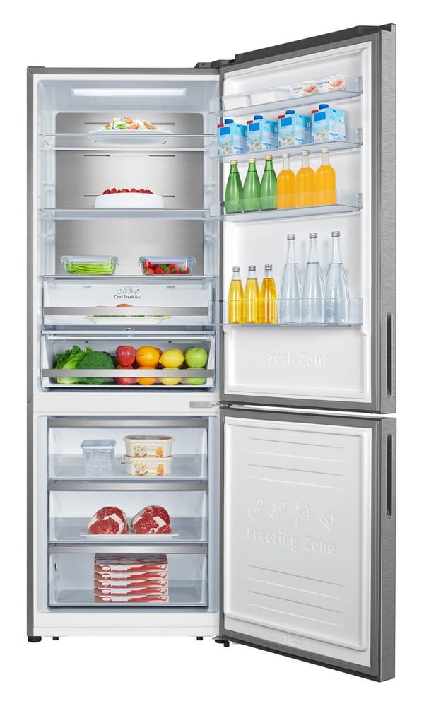 Hisense RB645N4BIE kombinerad kyl/frys Fristående 495 l Rostfritt stål