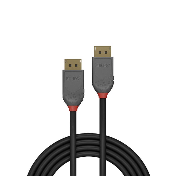 Lindy 36481 DisplayPort-kaapeli 1 m Musta, Harmaa