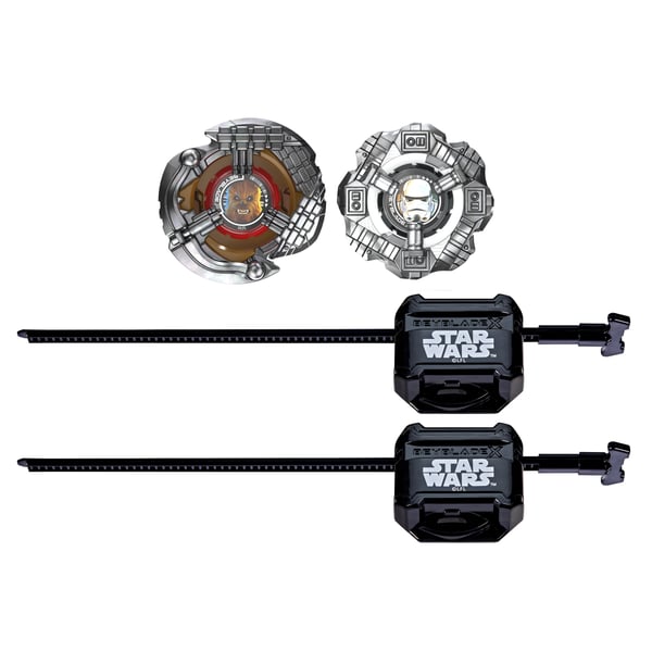 Beyblade X och Star Wars Collab Chewbacca 4-80LF vs. Stormtrooper 5-70B Beyblade X och Star Wars Collab Chewbacca 4-80LF vs. Stormtrooper 5-70B