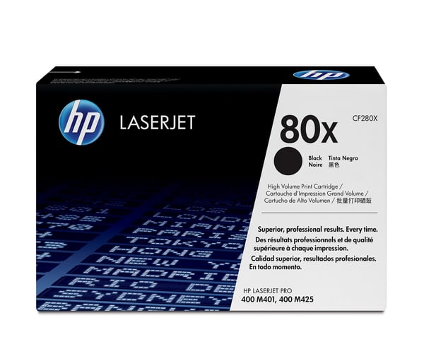 HP 80x - Høj kapacitet - sort - original - LaserJet - tonerpatron (CF280X)