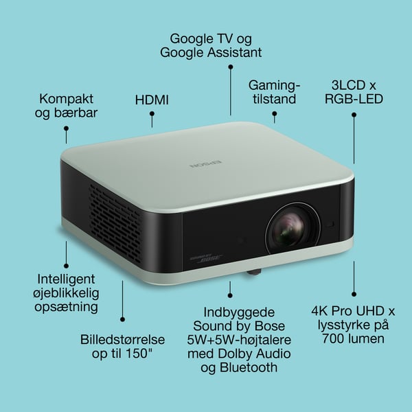 Epson Home Cinema Lifestudio Pop — EF-61G isgrøn