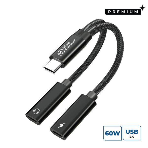 Microconnect MC-USBC-CFCF USB-kabel 0,13 m Sort