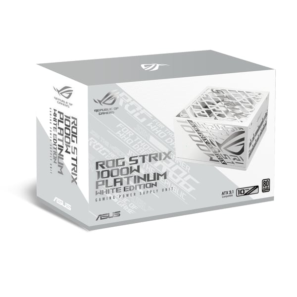 ASUS ROG -STRIX-1000P-GAMING-WHITE enhed til strømforsyning 1000 W 20+4 pin ATX ATX Hvid