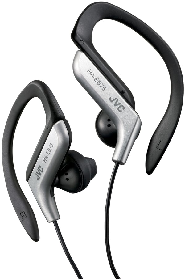 JVC HA-EB75 Hörlurar Kabel Öronkrok, I öra Idrott Svart, Silver