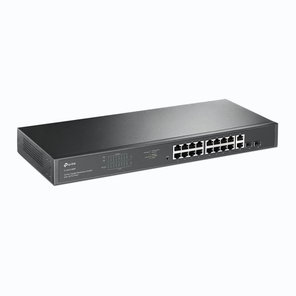 TP-Link TL-SG1218MP nätverksswitchar Ohanterad Gigabit Ethernet (10/100/1000) Strömförsörjning via Ethernet (PoE) stöd 1U Svart