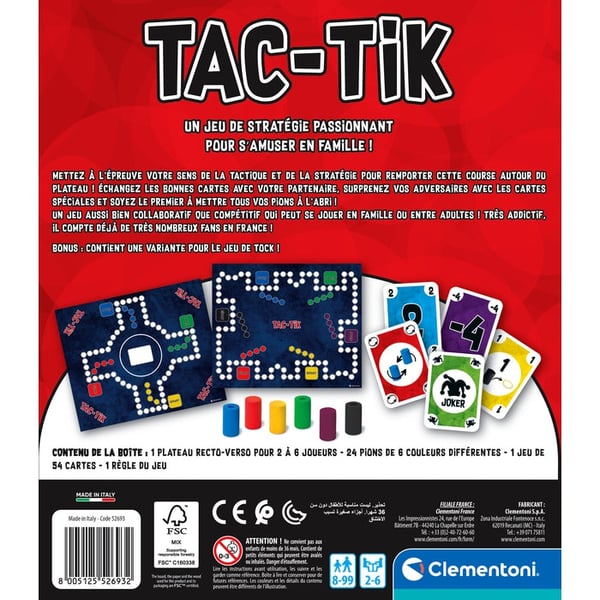 Clementoni Tac-Tik 45 min Lautapeli Strategia