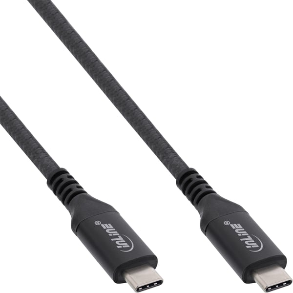 InLine 35906A USB-kabel USB4 Gen 3x2 0,5 m USB C 40 Gbit/sek. 100 W Sort InLine 35906A USB-kabel USB4 Gen 3x2 0,5 m USB C 40 Gbit/sek. 100 W Sort