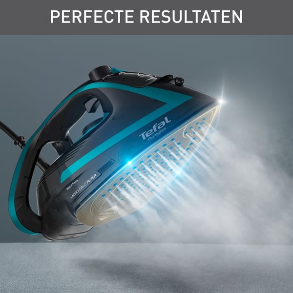 Tefal Puregliss FV8066 Torr & Ångstrykjärn Durilium AirGlide Autoclean soleplate 3000 W Svart, Blå