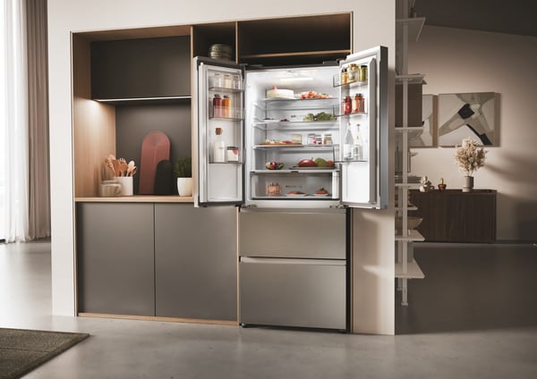 Haier HFR3718ENMM Fritstående 402 L Rustfrit stål