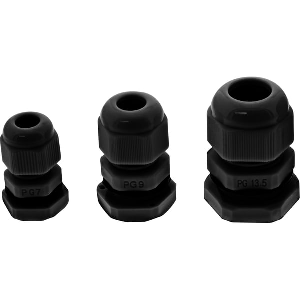 InLine 44010B buntband Neopren, Nylon Svart 10 styck